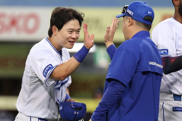 "박승규 홈런, 소름 돋았다" 역전승 박진만 감독 '활짝'…"팬들에게 좋은 선물 했다" [SS대구in]